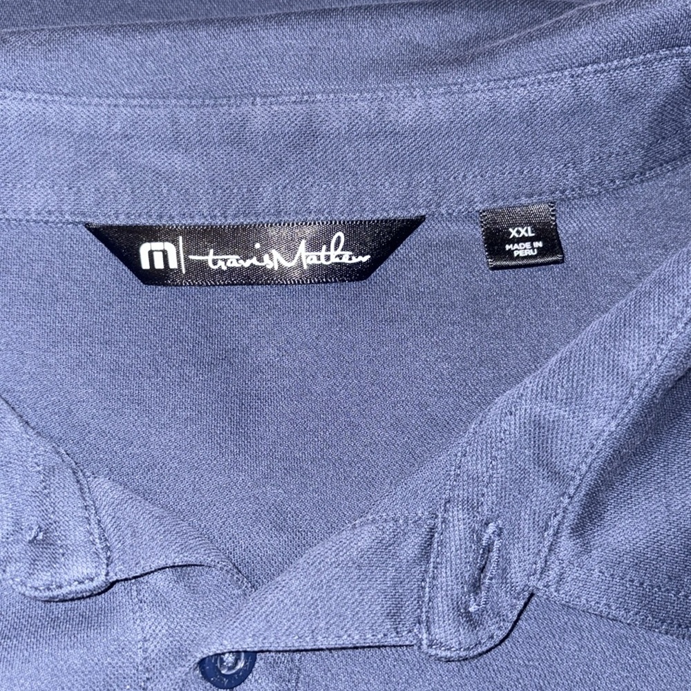 Travis Mathew navy blue golf polo.  XXL.  Great condition. - Picture 5 of 5